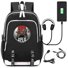 Load image into Gallery viewer, Game Apex Legends USB Backpack Student School Bag Bookbag for teenagers Cartoon Laptop Shoulder Travel Bags Gift