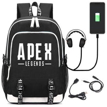 Load image into Gallery viewer, Game Apex Legends USB Backpack Student School Bag Bookbag for teenagers Cartoon Laptop Shoulder Travel Bags Gift