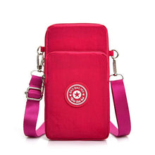 Load image into Gallery viewer, Fashion Messenger Square Flap For Women Hand Bag Mobile Phone Bags Multi Functional Sports Arm Shoulder Crossbody Neck Purse Bag