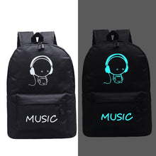 Load image into Gallery viewer, Fashion New Luminous Backpack Animation School Bags For Boy Girl Teenager USB Student Bags Men Reflective Leisure Shoulder Bag